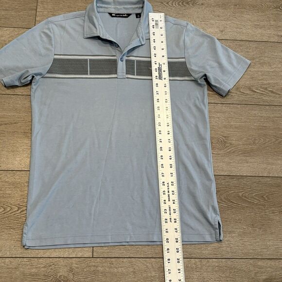 Travis Mathew Polo Shirt Mens Medium Blue Golf Preppy Casual Outdoors - Picture 5 of 7